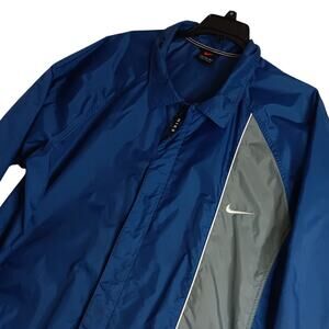 Nike Vintage Windbreaker Jacket XL Blue Y2K Embroidered Swoosh Track Performance